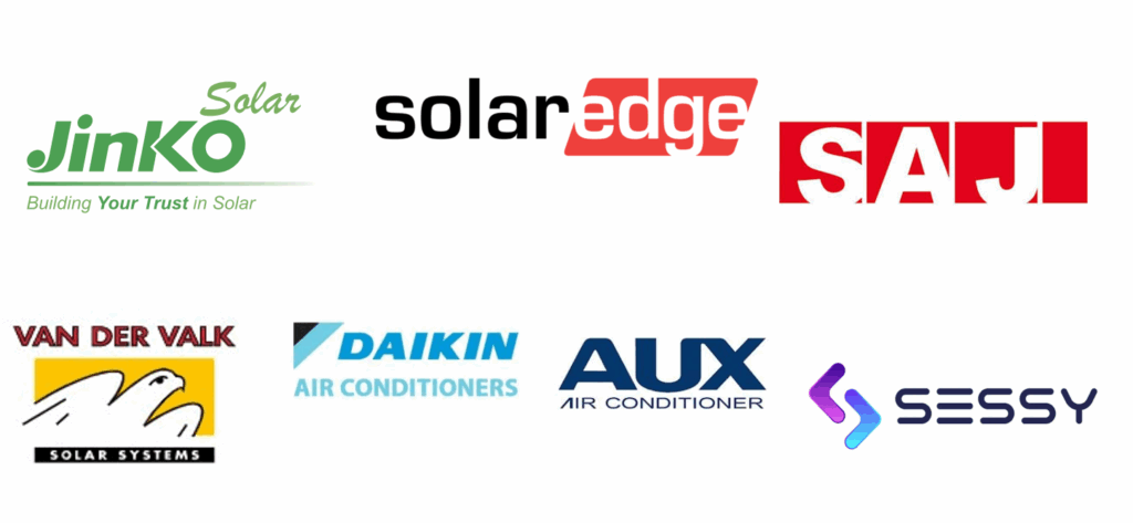 jinko
solaredge
saj
van der valk
daikin
aux
sessy